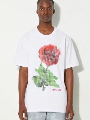 KSUBI t-shirt bawełniany kolor biały z nadrukiem MSP23TE015-WHITE