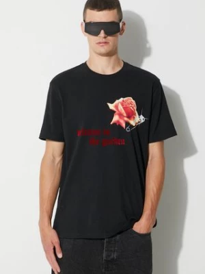 KSUBI t-shirt bawełniany kolor czarny z nadrukiem