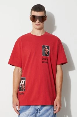 KSUBI t-shirt bawełniany kolor czerwony z nadrukiem