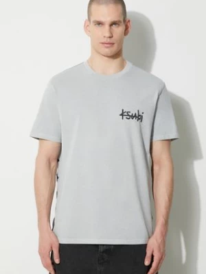 KSUBI t-shirt bawełniany lock up kash ss tee męski kolor szary z nadrukiem MPS24TE002