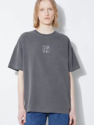 KSUBI t-shirt bawełniany Stacked Oh G Ss Tee Charcoal damski kolor szary WSP24TE006