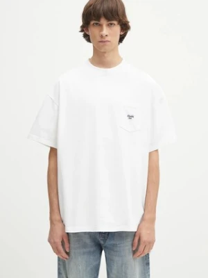 KSUBI t-shirt bawełniany stamp ekcess pocket męski kolor biały z aplikacją MSP25TE039