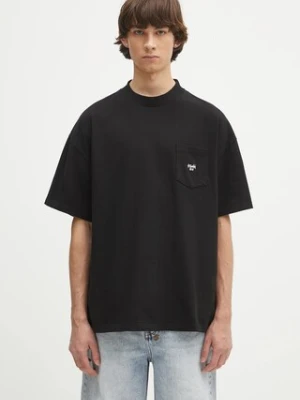 KSUBI t-shirt bawełniany stamp ekcess pocket męski kolor czarny z aplikacją MSP25TE003