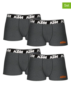 KTM Bokserki (4 pary) w kolorze antracytowym rozmiar: L