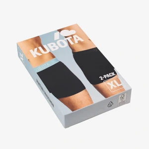 Kubota Bokserki męskie 2-pak czarno-błękitne L