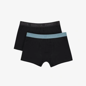 Kubota Bokserki męskie 2-pak czarno-błękitne L