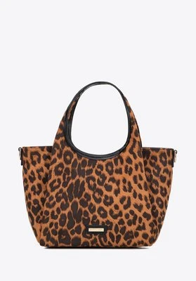 Kuferek damski w panterkę brązowy Wittchen