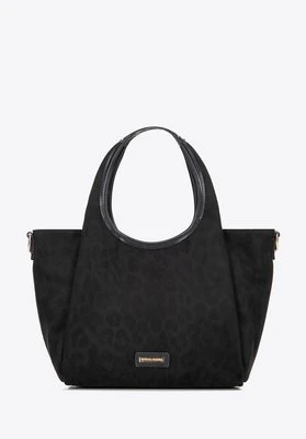 Kuferek damski w panterkę czarny Wittchen