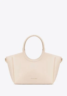 Kuferek damski z ekoskóry z okrągłymi rączkami kremowy Wittchen