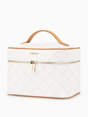 Kuferek kosmetyczka ze skóry ekologicznej Monogram Puccini