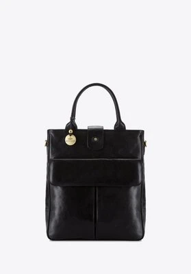 Kuferek skórzany wysoki czarny Wittchen