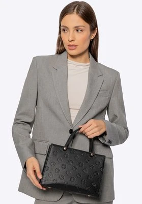 Kuferek z ekoskóry z tłoczoną sygnaturą mały czarny Wittchen