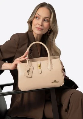 Kuferek ze skóry naturalnej z chwostem i klamrą beżowy Wittchen