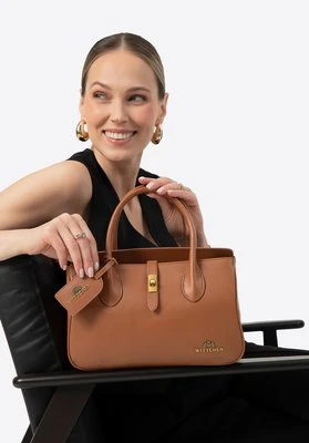 Kuferek ze skóry naturalnej z chwostem i klamrą brązowy Wittchen