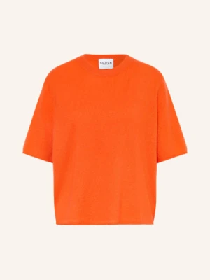 Kujten Sweter Z Dzianiny Z Kaszmiru orange