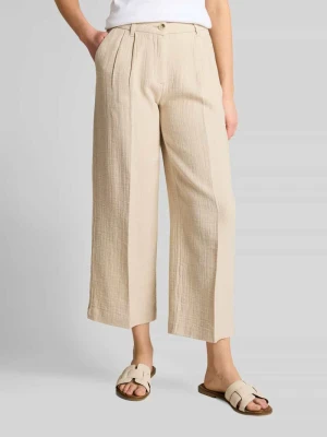 Kuloty o prostych nogawkach z mieszanki bawełny i lnu Tom Tailor