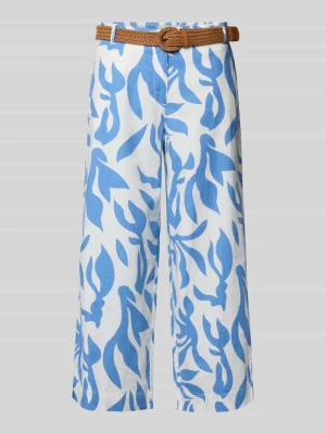 Kuloty z mieszanki lnu i bawełny z paskiem Christian Berg Woman