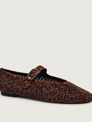 Kurt Geiger Baleriny Mayfair Mary Jane | zamsz brązowy