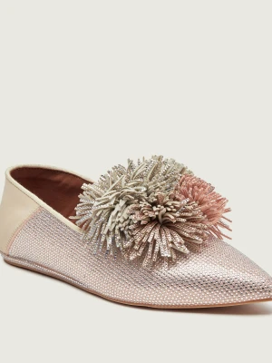 Kurt Geiger Baleriny POM POM POINT | z dodatkiem skóry