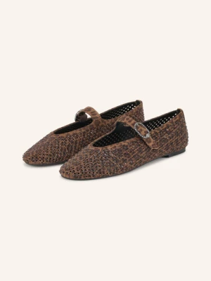 Kurt Geiger Baleriny W Stylu Mary Jane Mayfair Z Kamyczkami Ozdobnymi braun BRĄZOWY