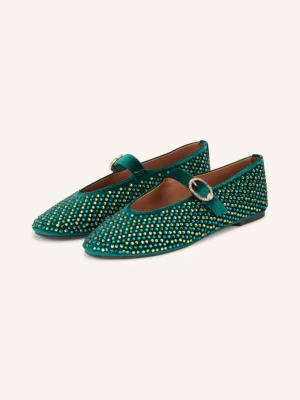 Kurt Geiger Baleriny W Stylu Mary Jane Mayfair Z Kryształkami gruen CIEMNOZIELONY