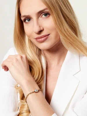 Kurt Geiger Bransoletka CRYSTAL HEART złoty