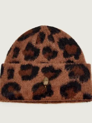 Kurt Geiger Czapka LEOPARD | z dodatkiem wełny