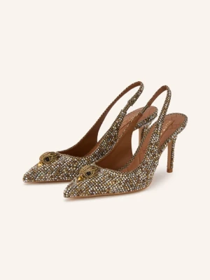 Kurt Geiger Czółenka Typu Slingback Belgravia Z Kamieniami Ozdobnymi beige