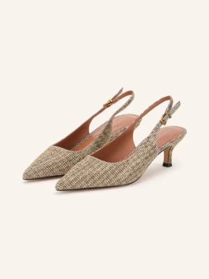 Kurt Geiger Czółenka Typu Slingback Marge Z Kamieniami Ozdobnymi gold
