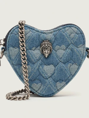 Kurt Geiger Jeansowa torebka na ramię MICRO HEART