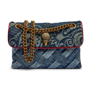 Kurt Geiger Jeansowa torebka na ramię MINI KENSINGTON