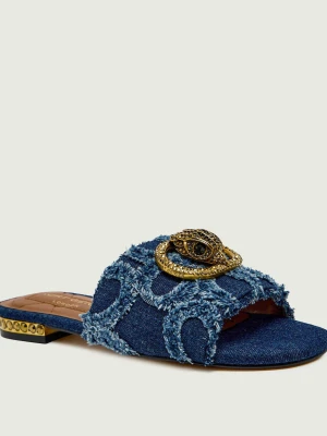 Kurt Geiger Jeansowe klapki CHELSEA granatowy