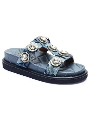 Kurt Geiger Jeansowe klapki ORSON CRYSTAL
