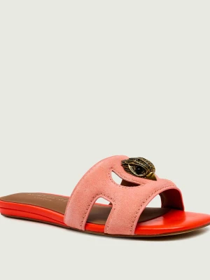 Kurt Geiger Klapki EAGLE | zamsz pudrowy róż