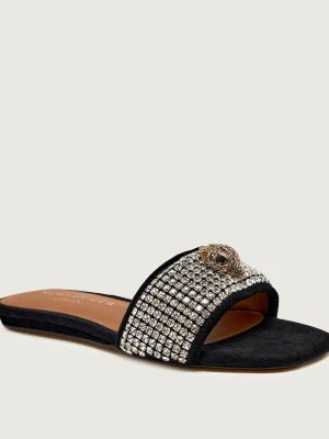 Kurt Geiger Klapki KENSINGTON | zamsz czarny