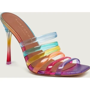 Kurt Geiger Klapki na szpilce MADDISON | z dodatkiem skóry