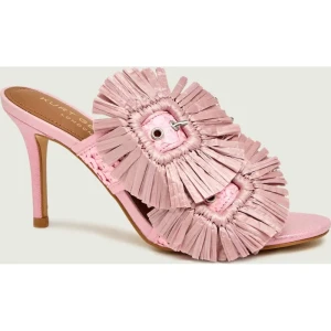 Kurt Geiger Klapki na szpilce Raffia Buckle