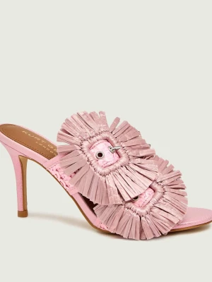 Kurt Geiger Klapki na szpilce Raffia Buckle