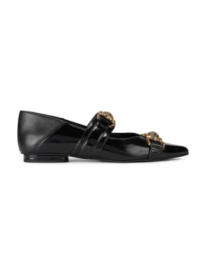 Kurt Geiger London baleriny skórzane Mansion Point Slip On kolor czarny 4986600309