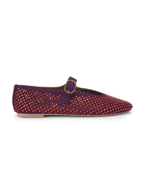 Kurt Geiger London baleriny zamszowe Mayfair Ballet Flat kolor bordowy 2656390209