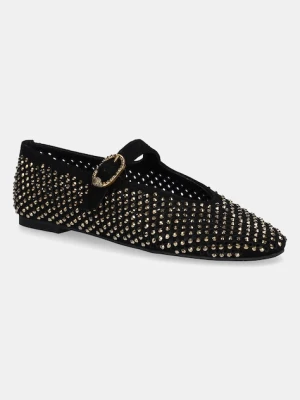 Kurt Geiger London baleriny zamszowe Mayfair Ballet Flat kolor czarny 2656309209