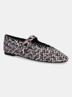 Kurt Geiger London baleriny zamszowe Mayfair Ballet Flat kolor różowy 2656357289