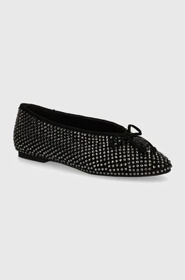 Kurt Geiger London baleriny zamszowe Sloane Eagle Ballerina Dr kolor czarny 2672805209