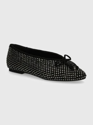 Kurt Geiger London baleriny zamszowe Sloane Eagle Ballerina Dr kolor czarny 2672805209