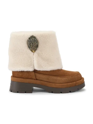 Kurt Geiger London botki damskie zamszowe Blighty Cozy Ankle Boot brązowy