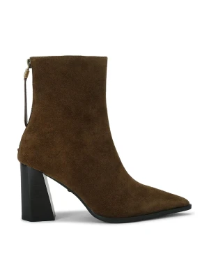 Kurt Geiger London botki damskie zamszowe Richmond Ankle Boot brązowy