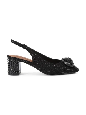 Kurt Geiger London czółenka na słupku Chelsea Block Sling Dr czarny