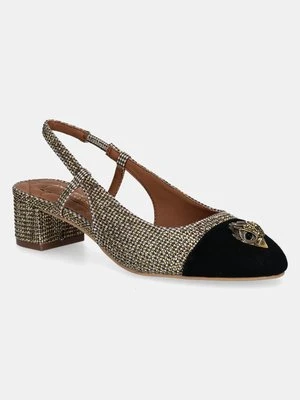 Kurt Geiger London czółenka Sloane Mid Slingback kolor złoty na słupku 2780043629