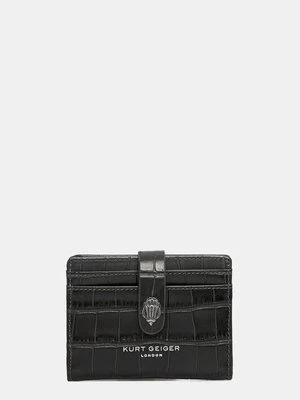 Kurt Geiger London etui na karty skórzane SMALL LEATHER GOODS kolor zielony 9343671149