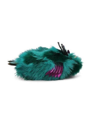 Kurt Geiger London kapcie damskie Eagle Fluff Slipper turkusowy